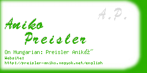 aniko preisler business card